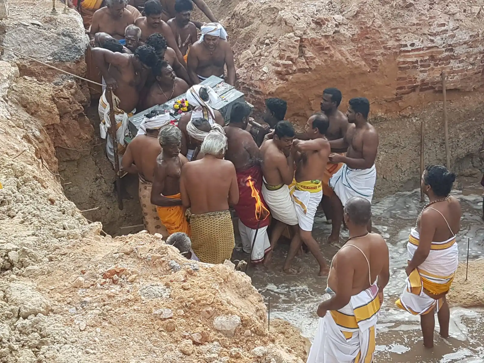 Construction of Sanctum Sanctorum (மூலஸ்தானம்)